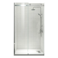 Дверь в нишу Koer SR SD01-120x200-TR-02 прозрачное стекло Easy Clean 8мм, никель (KR5379)
